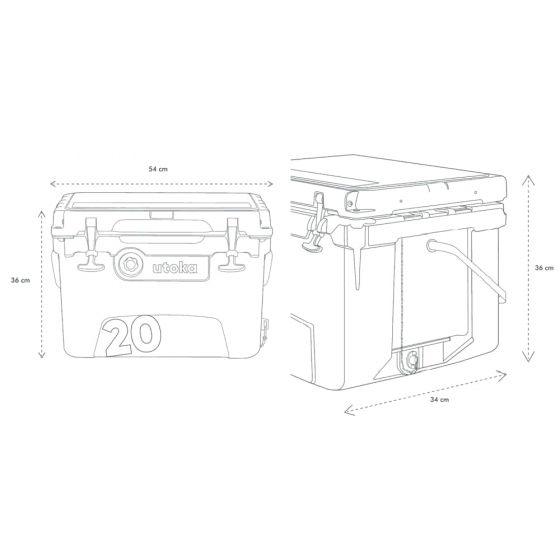 Utoka 20 Cool Box - Camo - 4Boats