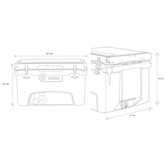 Utoka 45 Cool Box - Orange - 4Boats