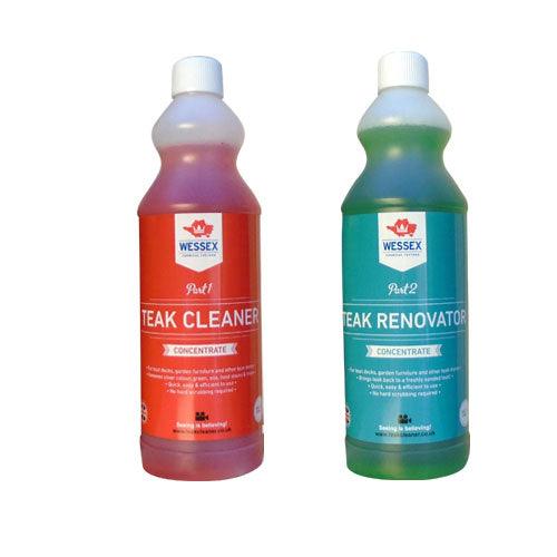 Wessex Chemical Teak Cleaner & Renovator Bundle - 1 LTR - 4Boats