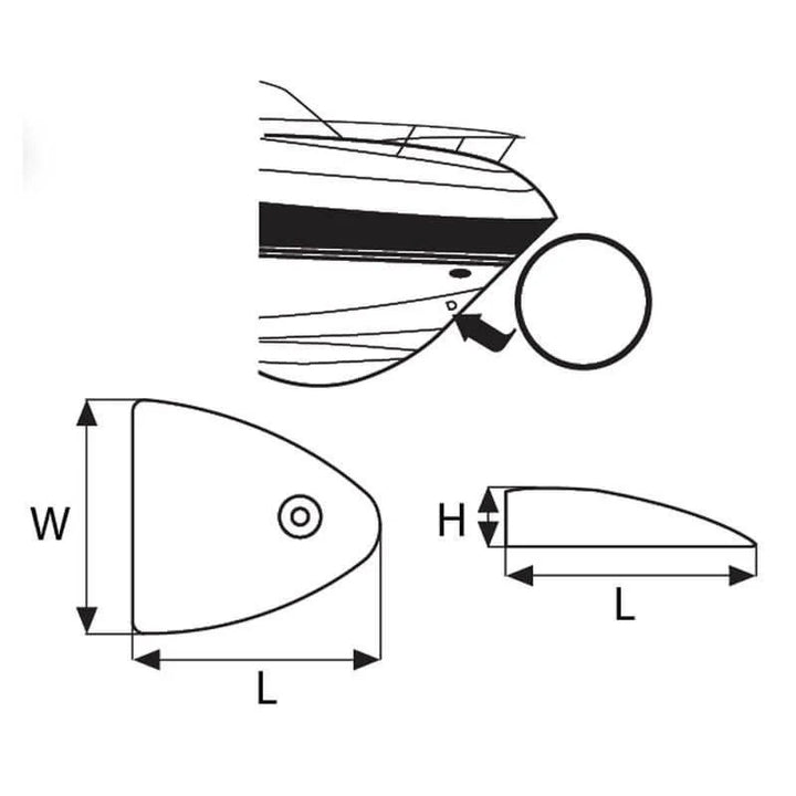 Ventilation Clam White Clam Shell Cover 55x50x12mm | 4Boats