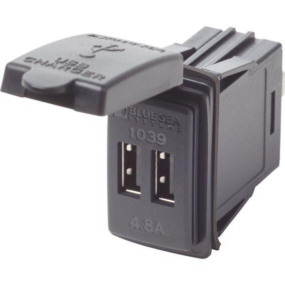 12/24V Dual USB 4.8A Chargers - Switch Mount - 4Boats