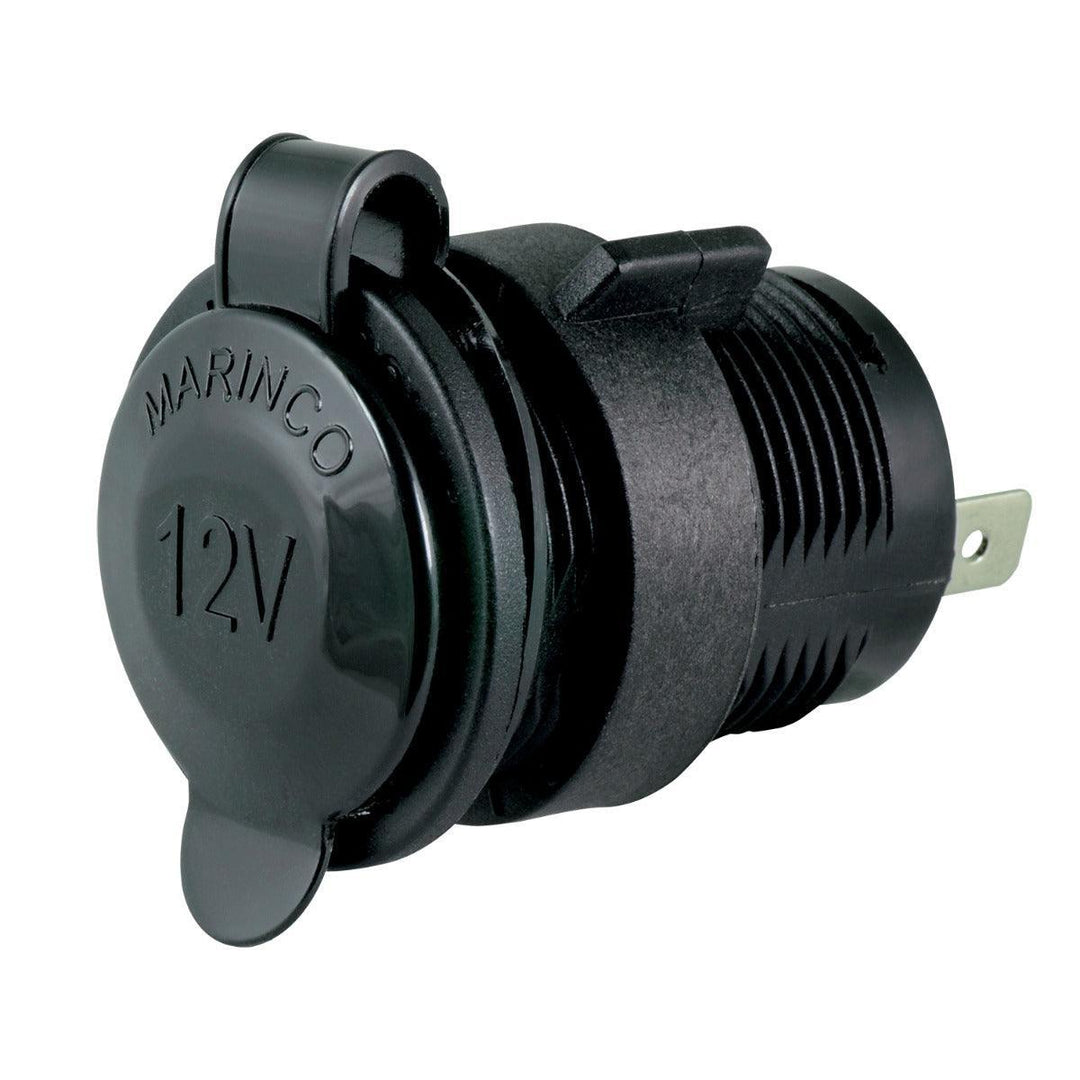 12V Receptacle, Black (Bulk) - 4Boats