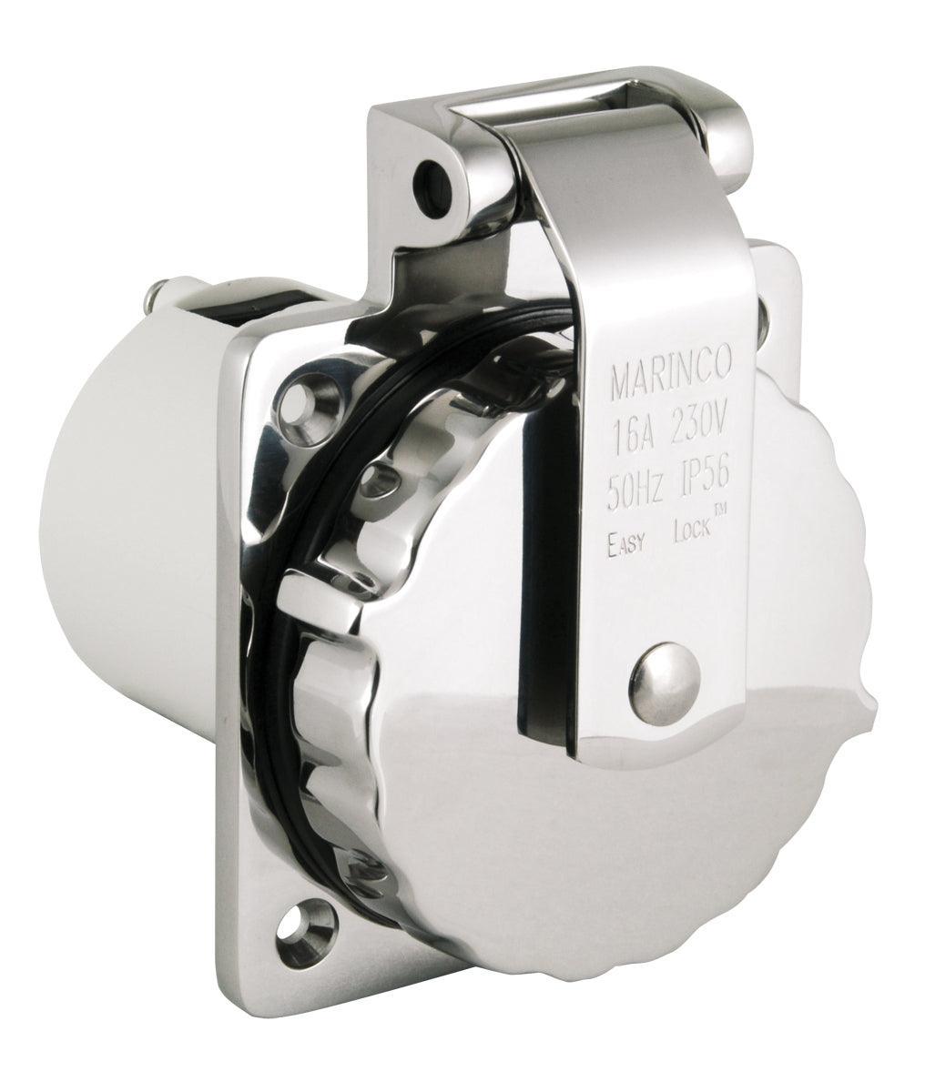 16A Easy Lock Inlet SS with Enclosure (Bulk) - 4Boats