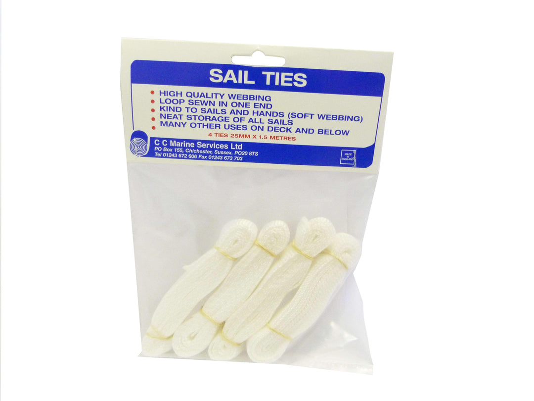 4 x 1.5m Long Ties Sail Ties - 4Boats