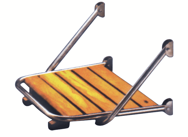 450x500mm Bathing Platform S/S & Wood - 4Boats