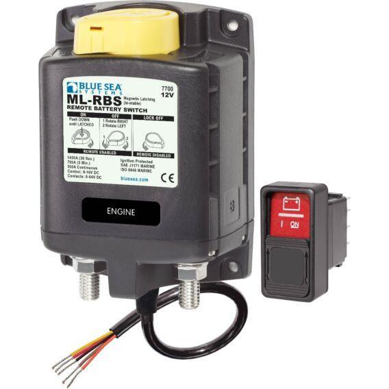 ML-RBS Remote Battery Switch with Manual Control - 12V DC 500A - 4Boats