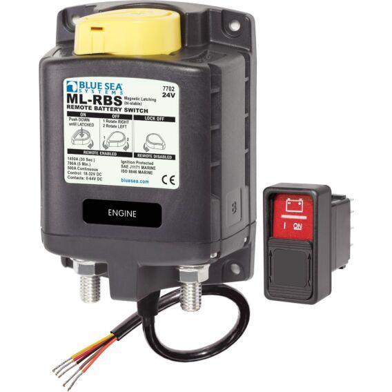 ML-RBS Remote Battery Switch with Manual Control - 24V DC 500A - 4Boats
