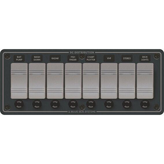 Contura Water Resistant 12V DC Panel - 8 Position - 4Boats