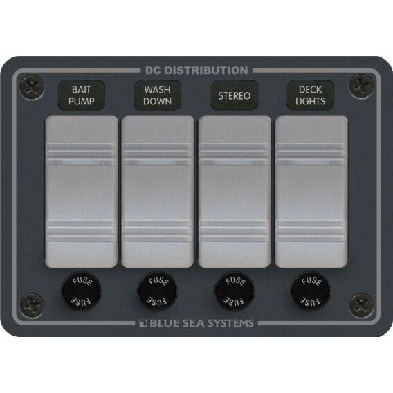 Contura Water Resistant 12V DC Panel - 4 Position - 4Boats