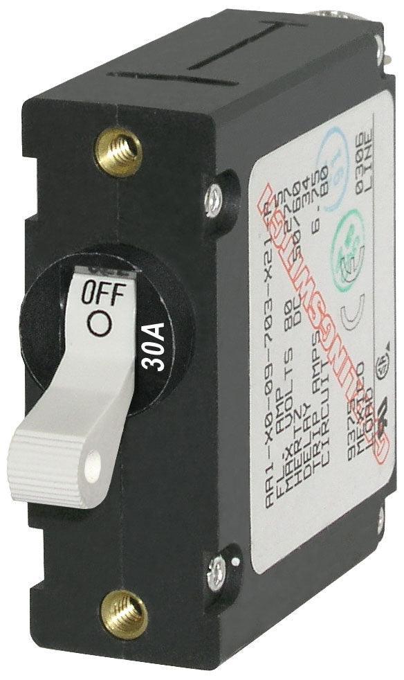 A-Series White Toggle Circuit Breaker - Single Pole 30A - 4Boats