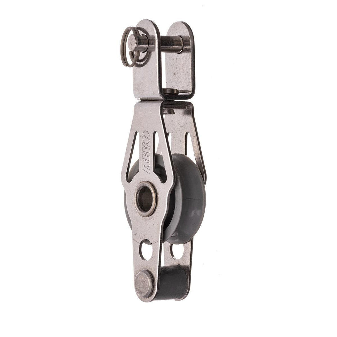 Aeroblocks-25mm AEROBLOCK FOR UPTO 8mm ROPE-Single Open Swivel &amp; BKT - 4Boats