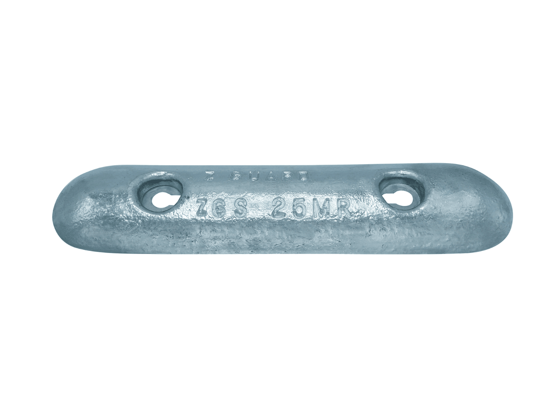 Aluminium hull Anode - 5kg nom net wt bolt on - 229 mm bolt centres - 4Boats
