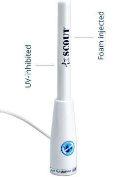 AM-FM Fiberglass Antenna - 4Boats
