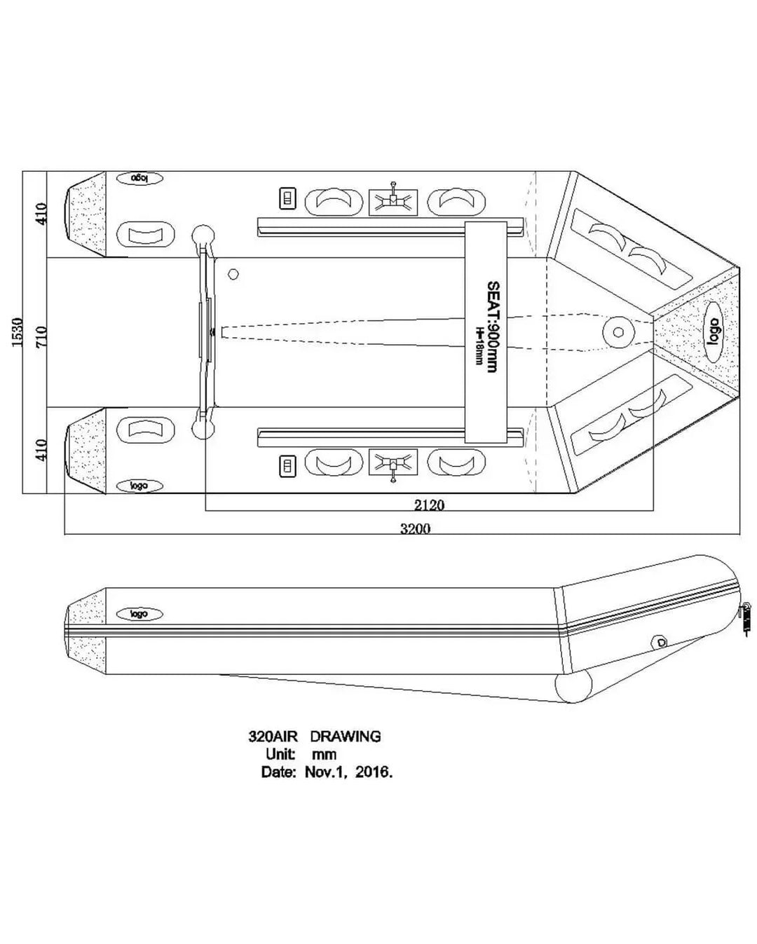 Seago 3.2M Airdeck and Keel Spirit Boat