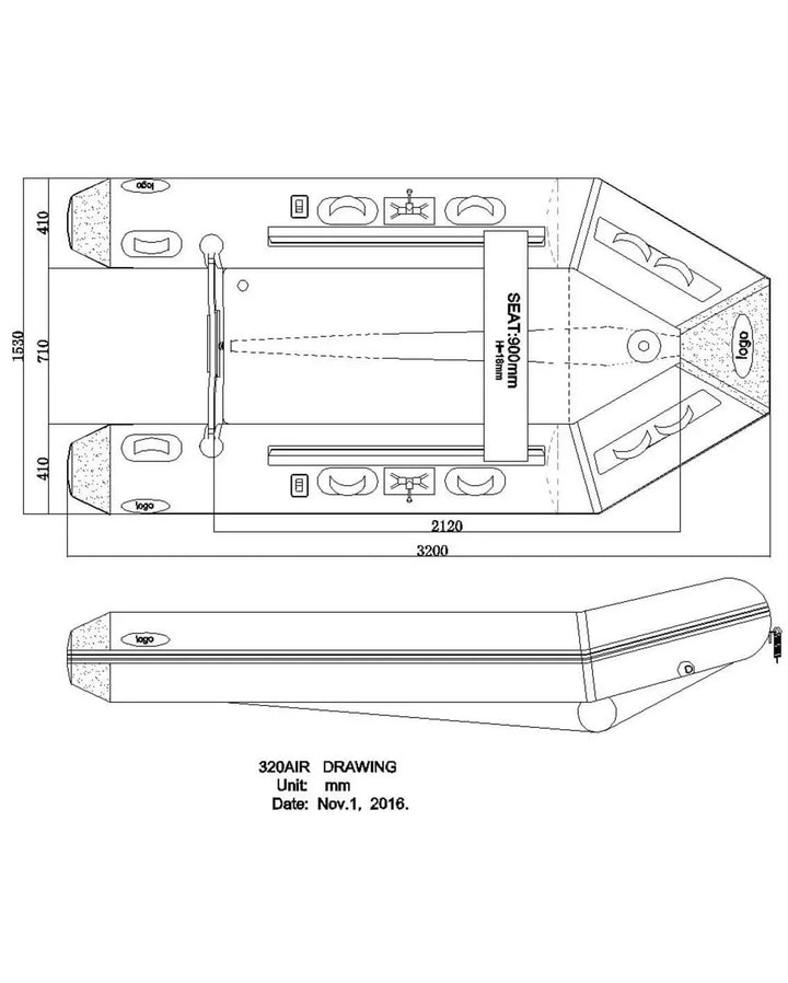 Seago 3.2M Airdeck and Keel Spirit Boat