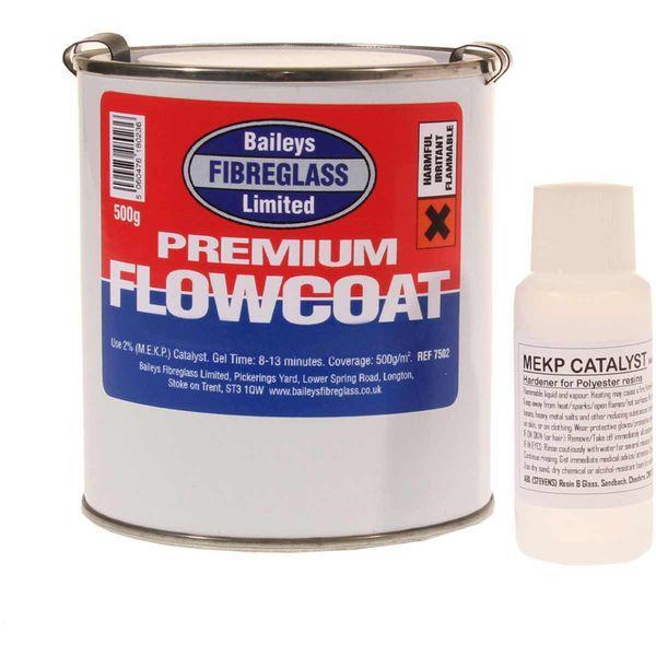 Baileys Black Flowcoat / Topcoat with Hardener 500g 7402 - 4Boats