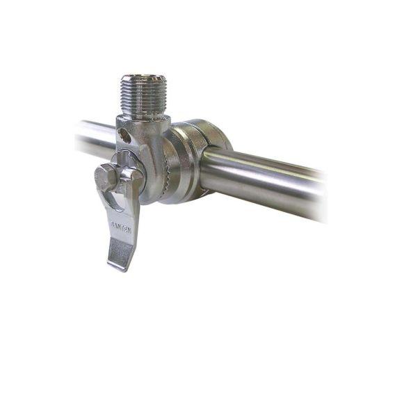 CHROME PLATED BRASS TO MOUNT ON RAIL 1" - 14 THREADS ON 1" DIAMETER - 4Boats