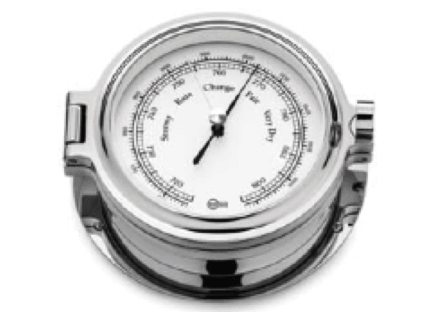 Barigo Admiral Barometer Chrome - 4Boats