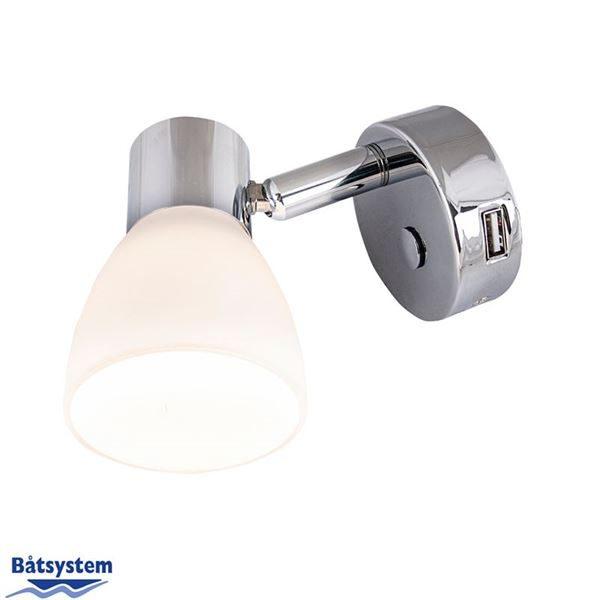 BatSystem Cabin Light Leia Lr2 USB - 61cm Shade - 4Boats