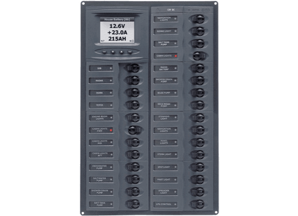 BEP 12V DC Circuit Breaker 28 Way Millenium - Vertical - 4Boats