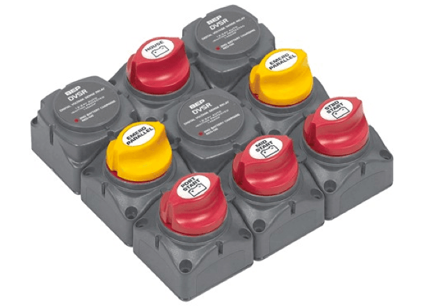 BEP Battery Distribution Cluster Triple Outboard Engines - 4 Battery Banks - 4Boats