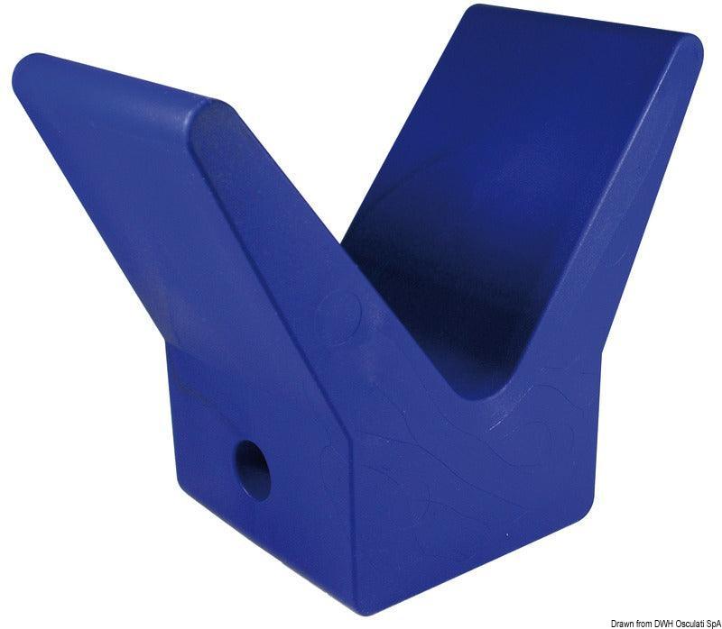 Blue Rubber Bow Stop 105 x 67 x 124 mm (x1) - 4Boats