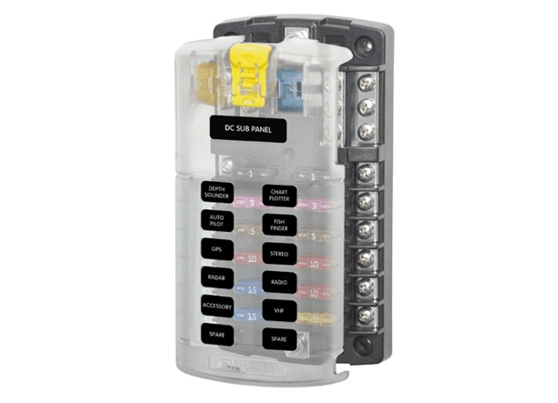 Blue Sea 12 Circuit ST Blade Split Bus Fuse Block - 4Boats