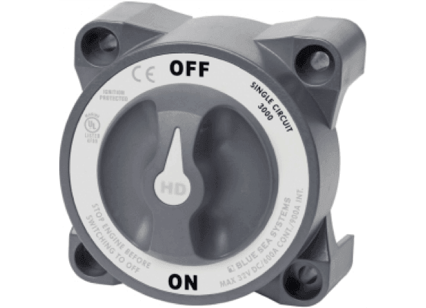 Blue Sea Battery Switch - Heavy Duty - On/Off - 4Boats