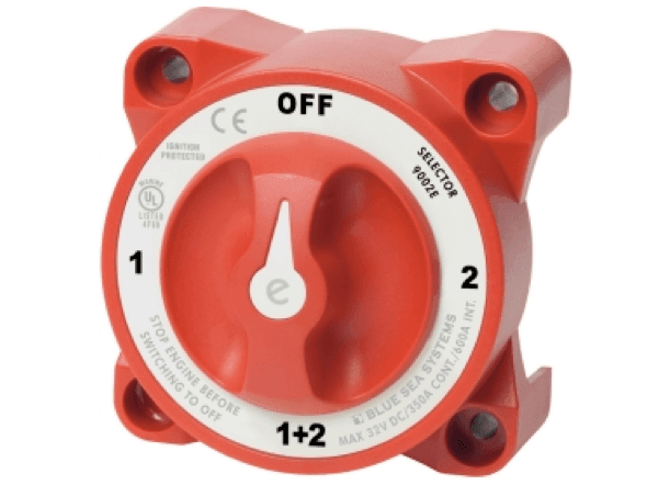 Blue Sea E Series Battery Switch 4 Way with Alternator Field Disconnect ( AFD ) - 4Boats