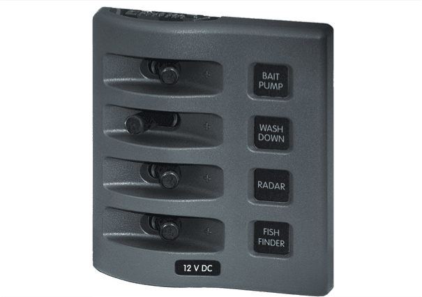 Blue Sea Weatherdeck Waterproof Switch Panel - 4, 6 or 8 Way - 4Boats