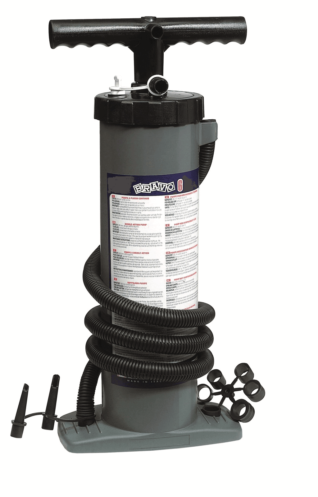 Bravo 6 Hand Operated Stirrup Pump (2 x2500cc) - 4Boats