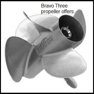 Bravo Three Original propellers from stock - 4Boats