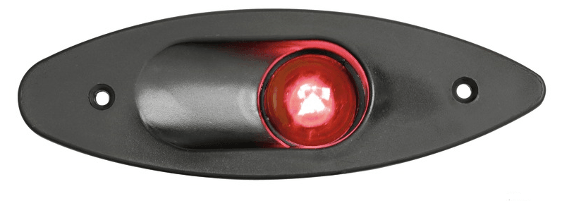 Built-in Side Navigation Lights made of ABS-112,5° left red-Black - 4Boats