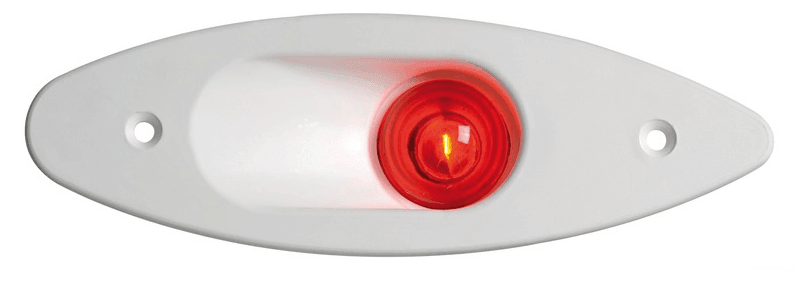 Built-in Side Navigation Lights made of ABS-112,5° left red-White - 4Boats