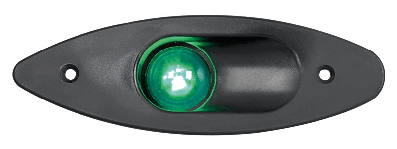 Built-in Side Navigation Lights made of ABS-112,5° right green-Black - 4Boats