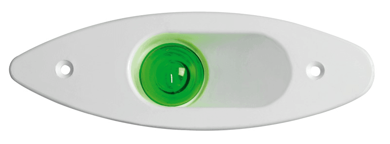 Built-in Side Navigation Lights made of ABS-112,5° right green-White - 4Boats