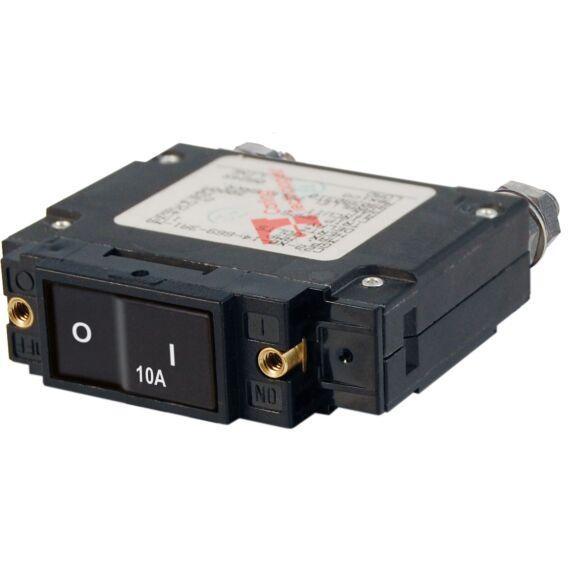 C-Series Flat Rocker Circuit Breaker - Single Pole 10A - 4Boats