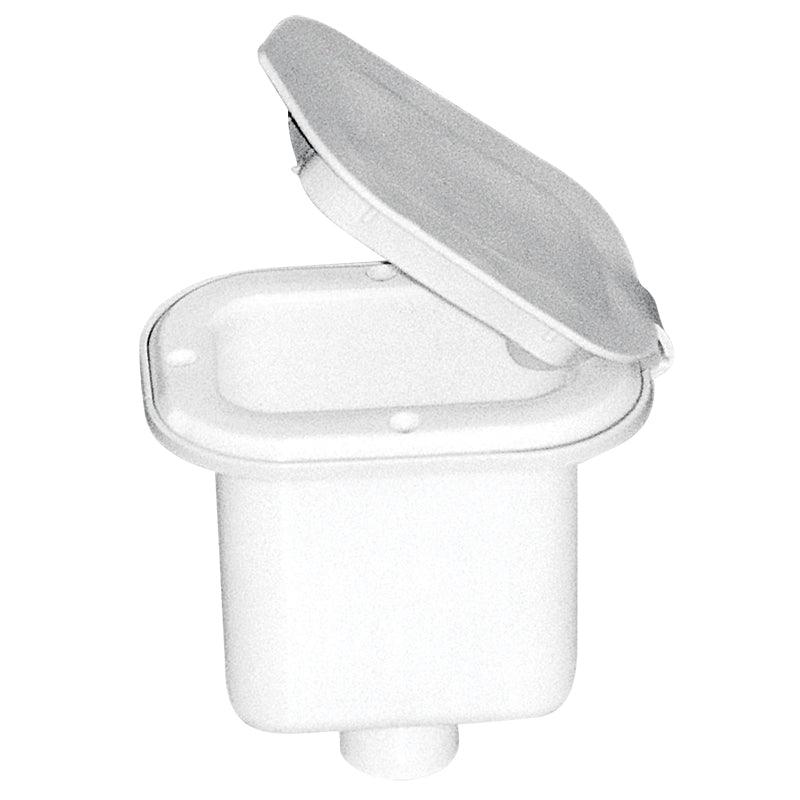 Case for Shower Head, Square, w/Lid, 125x97mm, White - 4Boats