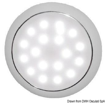 Day/Night LED Ceiling Light Recessless Chromed - 4Boats