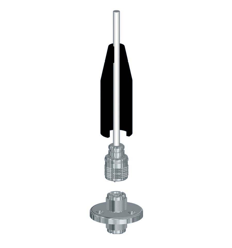 DECK TROUGHT PL FEMALE CONNECTOR - PROTECTION CAP - 2 PL CONNECTOR FOR RG58 CABLE - 4Boats