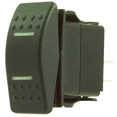 Double Illuminated IP67 Rocker Switch (on)-off-on (with actuator) - 4Boats