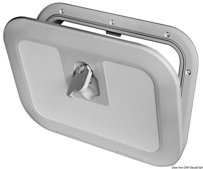 FLUSH Inspection Hatch, CE-Grey RAL 7042-600x350 mm - 4Boats
