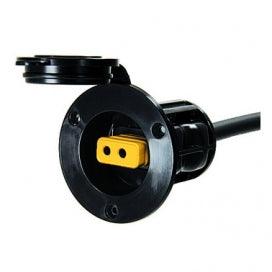 Flush Mount Power Port – Black - 4Boats