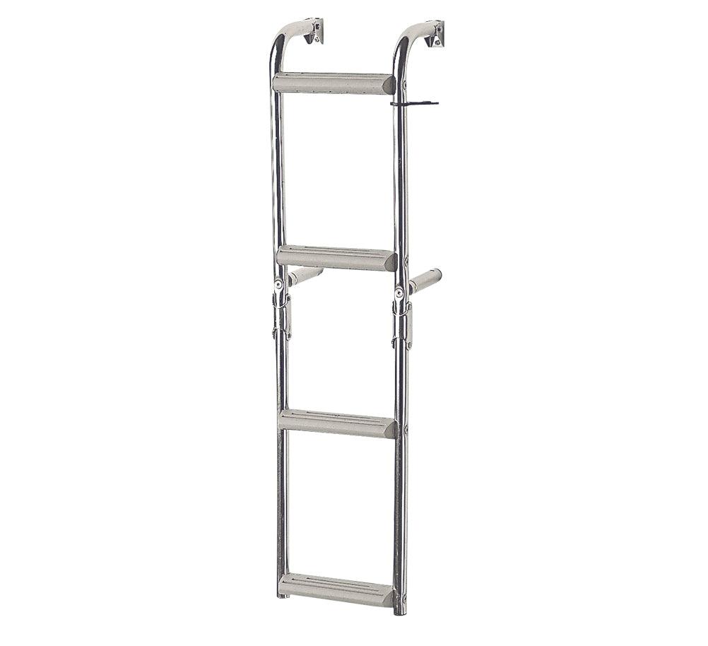 Foldable Ladder,Inox 316,for narr.transom,2+2 steps,90? - 4Boats