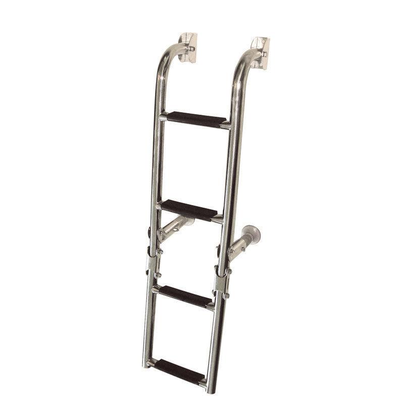 Folding Ladder, 2+2 steps, Inox 316, 205x760mm - 4Boats