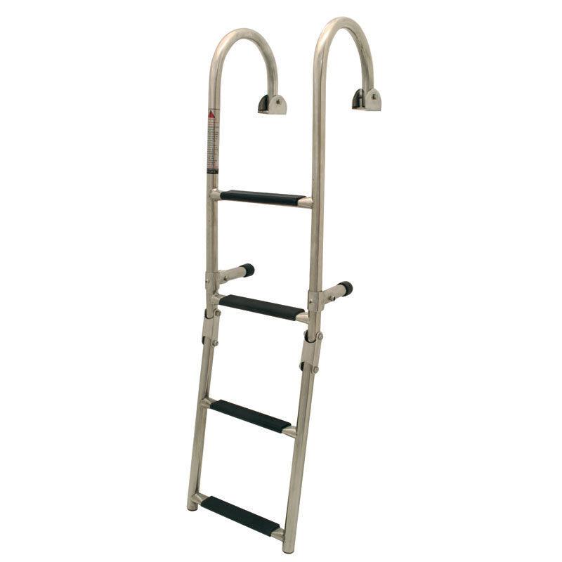 Folding Ladder, 2+2 steps, Inox 316, 250x908mm - 4Boats