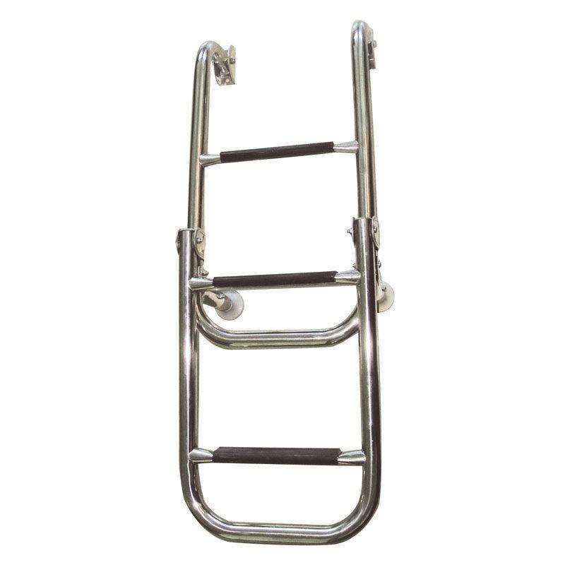 Folding Ladder, 2+2 steps, Inox 316, ?25mm, 305x1060mm - 4Boats