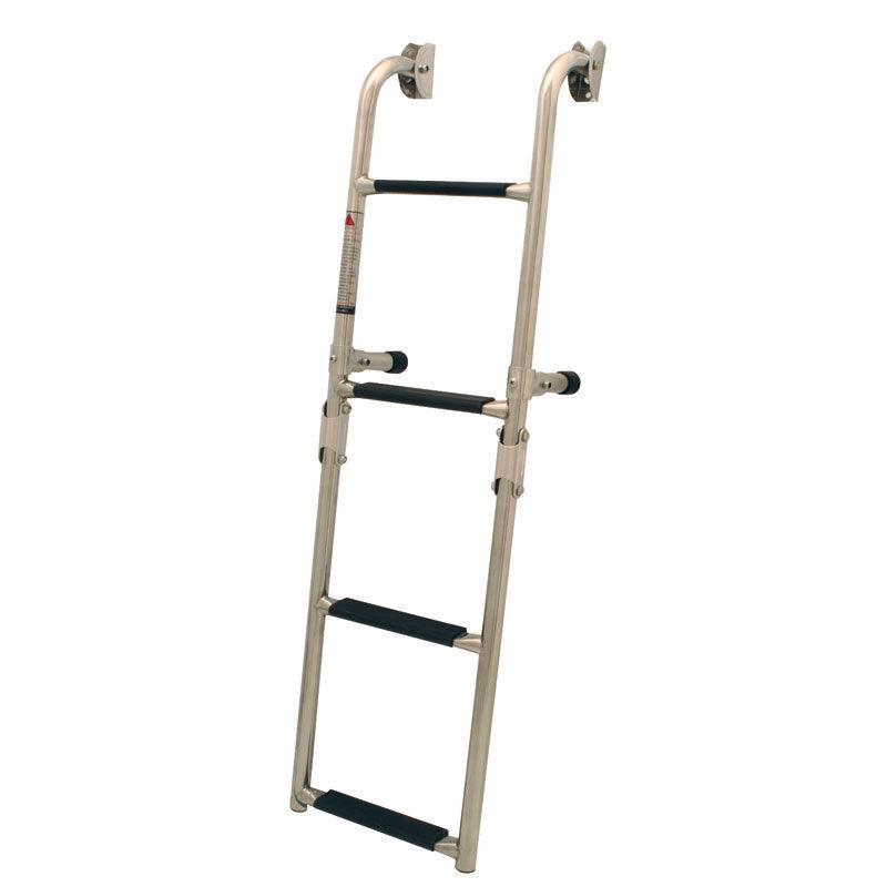 Folding ladder for transom, 1+2 steps, 257x596mm - 4Boats