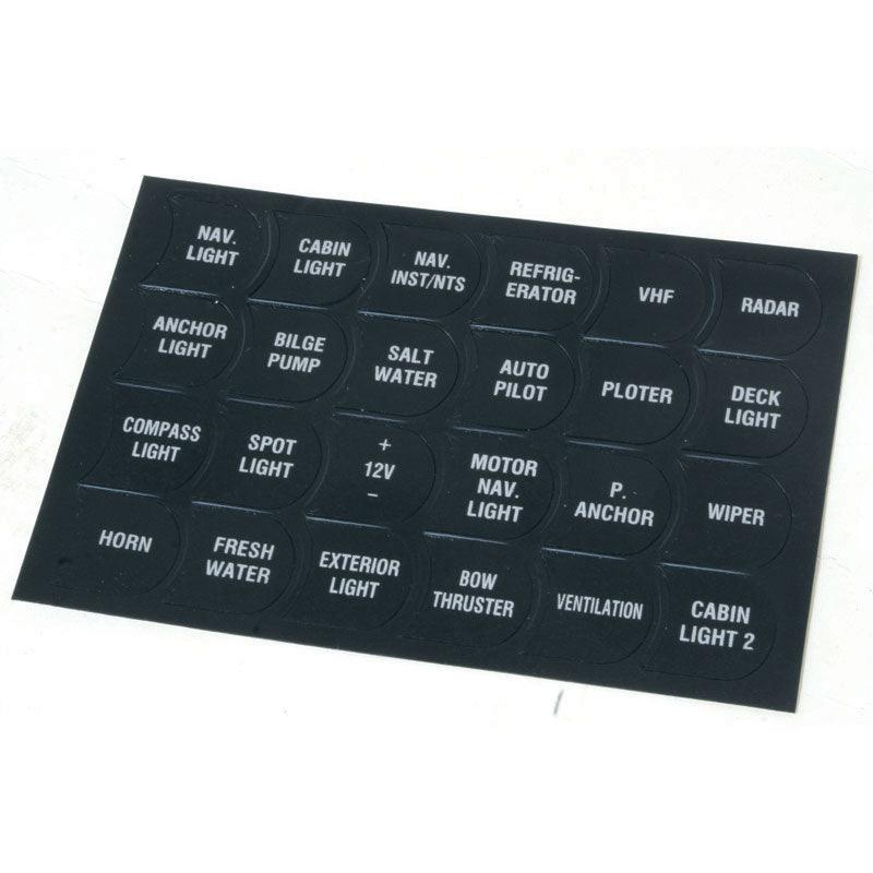 Function labels for switch panels (24pcs) - 4Boats