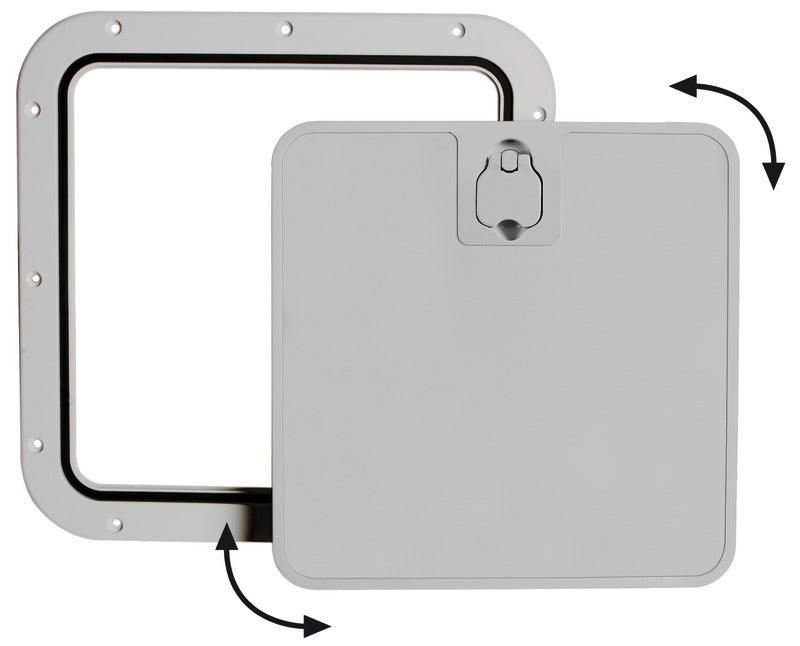 Grey inspection hatch removable lid 375 x 375mm - 4Boats